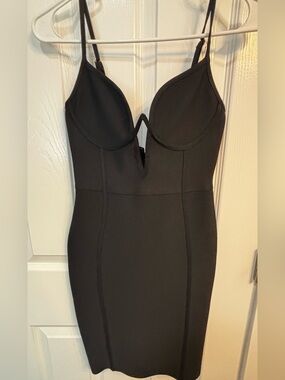 Black Spaghetti-Strap Bandage Bodycon Dress